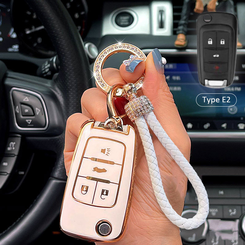 Chevrolet Car Key Case Rhinestones Keychain