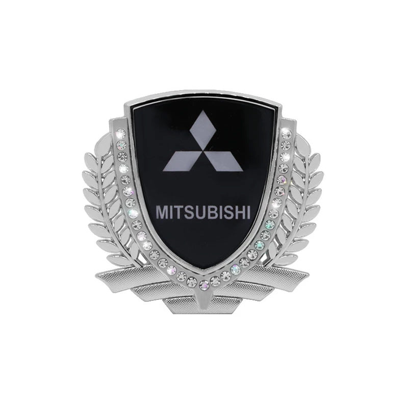 3D Wheat Ear Diamond Metal Creative Car Sticker