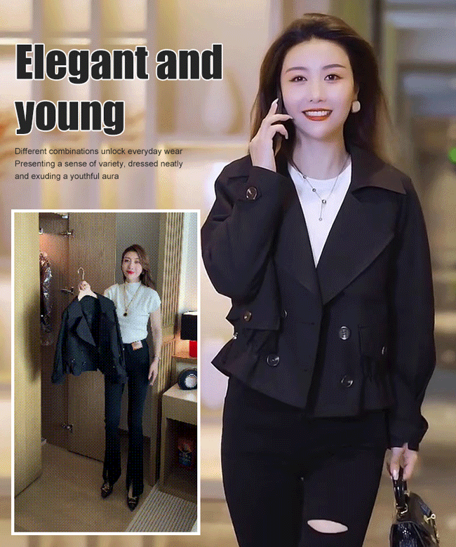 Spring And Autumn Casual Coat Loose Trench Coat