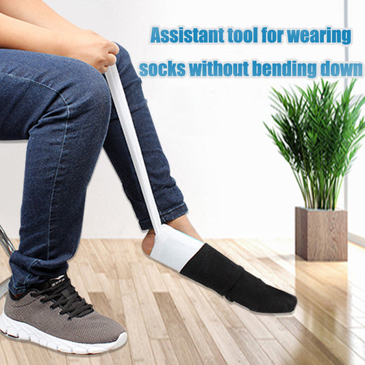 Sock Threader: No Need To Bend Over To Assist In Wearing Socks/Sock-Wearing Aid