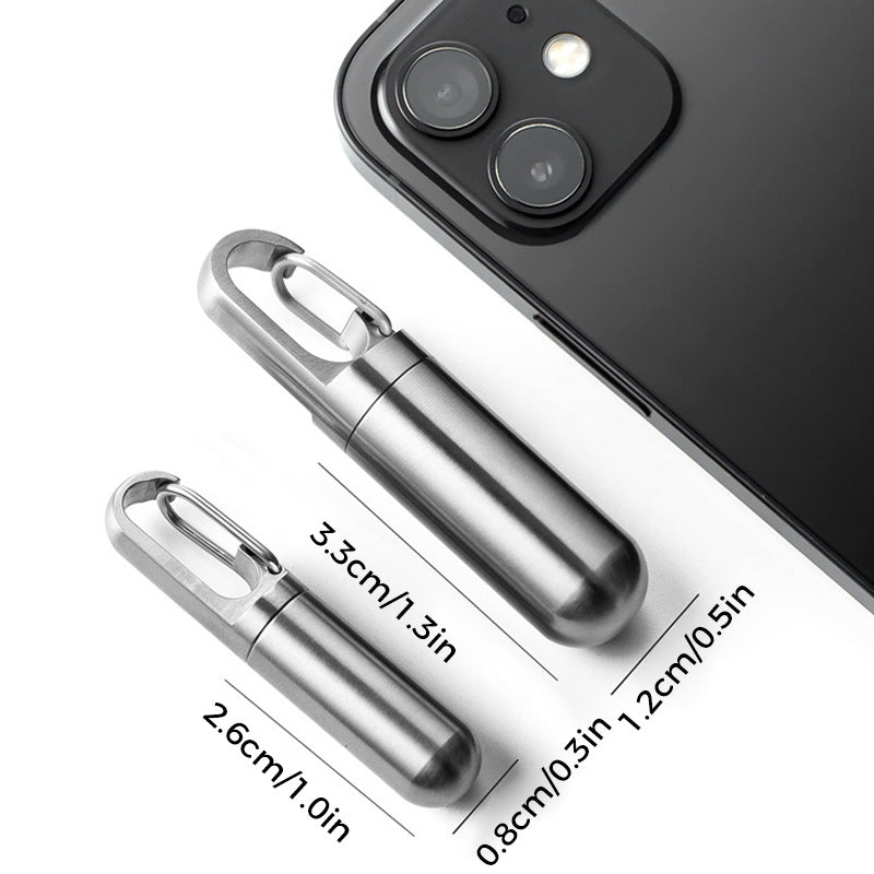 Tragbare Medikamentenbox aus Edelstahl/Portable Stainless Steel Medicine Box