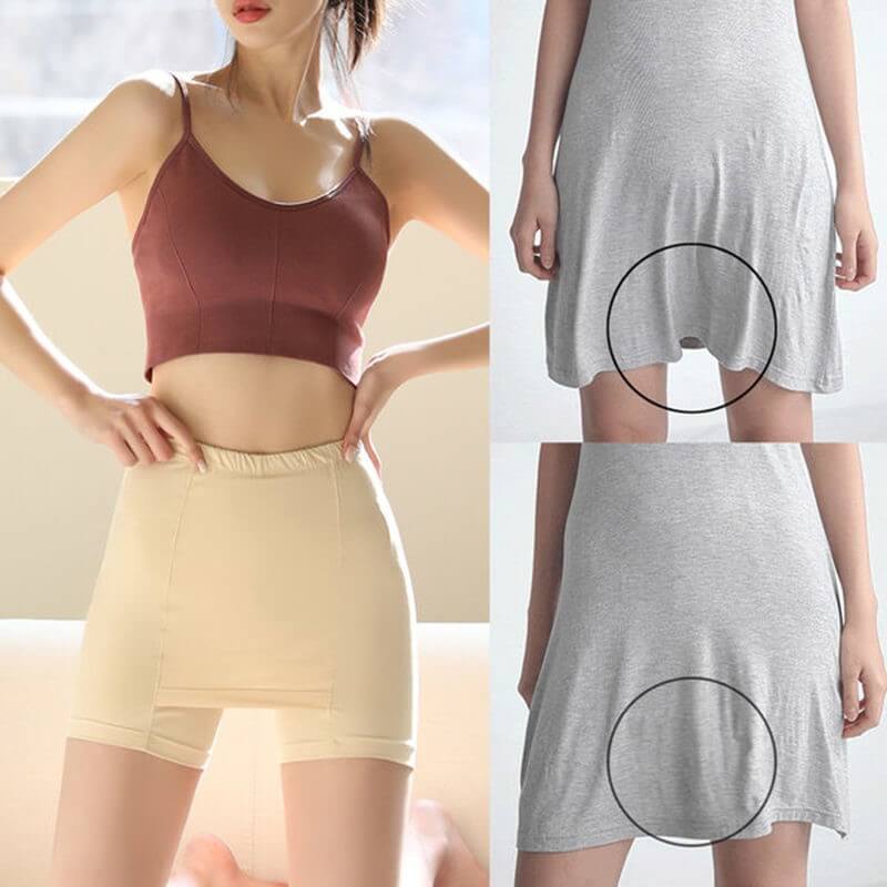 🔥Hot Sale🔥Double-layer Front CrotchIce Silk Safety Shorts(2pcs)