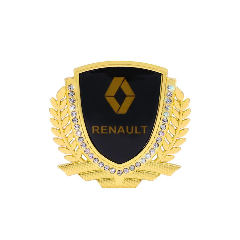 3D Wheat Ear Diamond Metal Creative Car Sticker