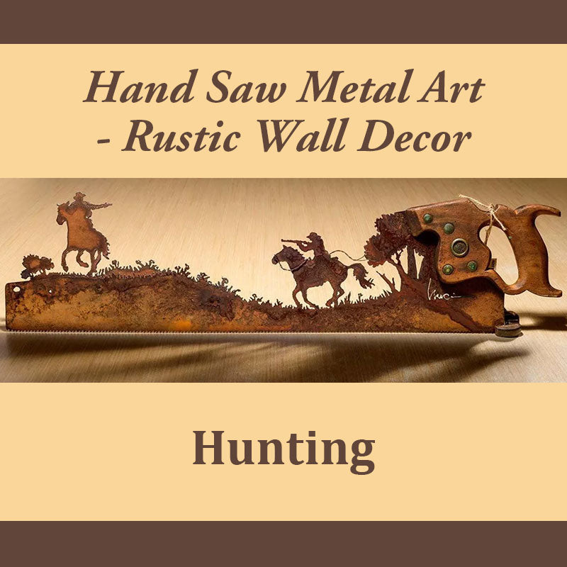 🤓father's Day Unique Gift🎁Hand Saw Metal Art - Rustic Wall Decor
