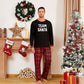 Christmas Team Santa Letter Print Buffalo Plaid Family Matching Pajamas Sets