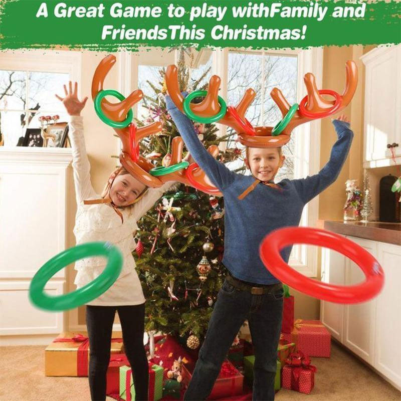 Inflatable Santa Funny Reindeer Antler Hat