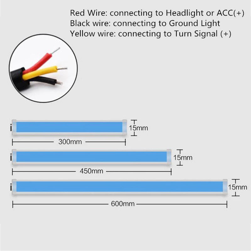 LED Daytime Running Lights Sequential Turn Signal Light