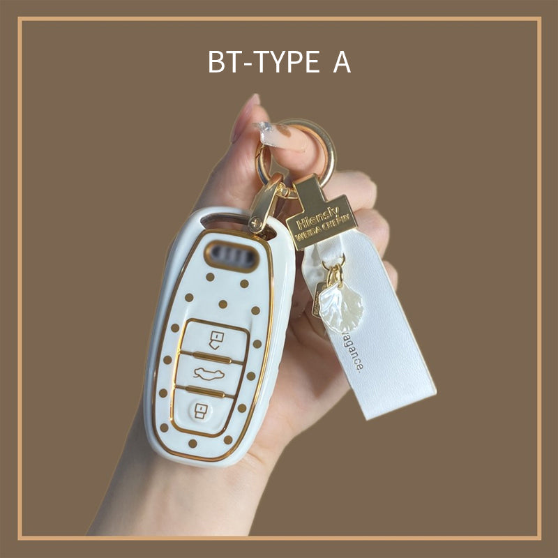 Suitable for Audi Polka Dot Key Case