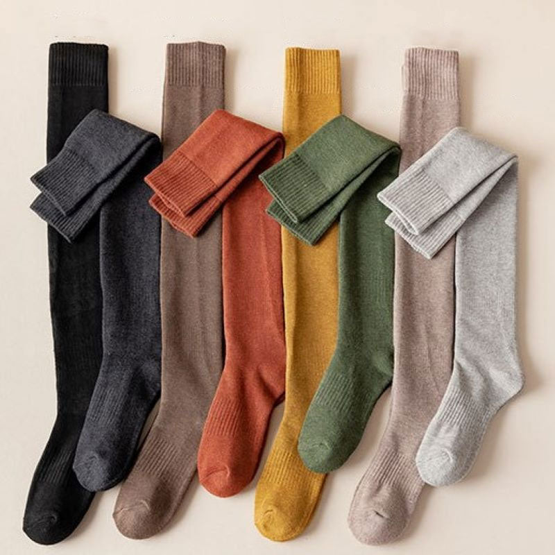 Autumn And Winter Fleece Thickened Over Knee Socks