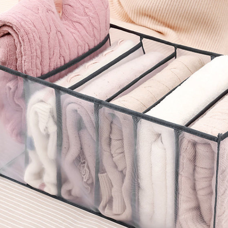 Drawer type separator basket for trousers and clothes storage box