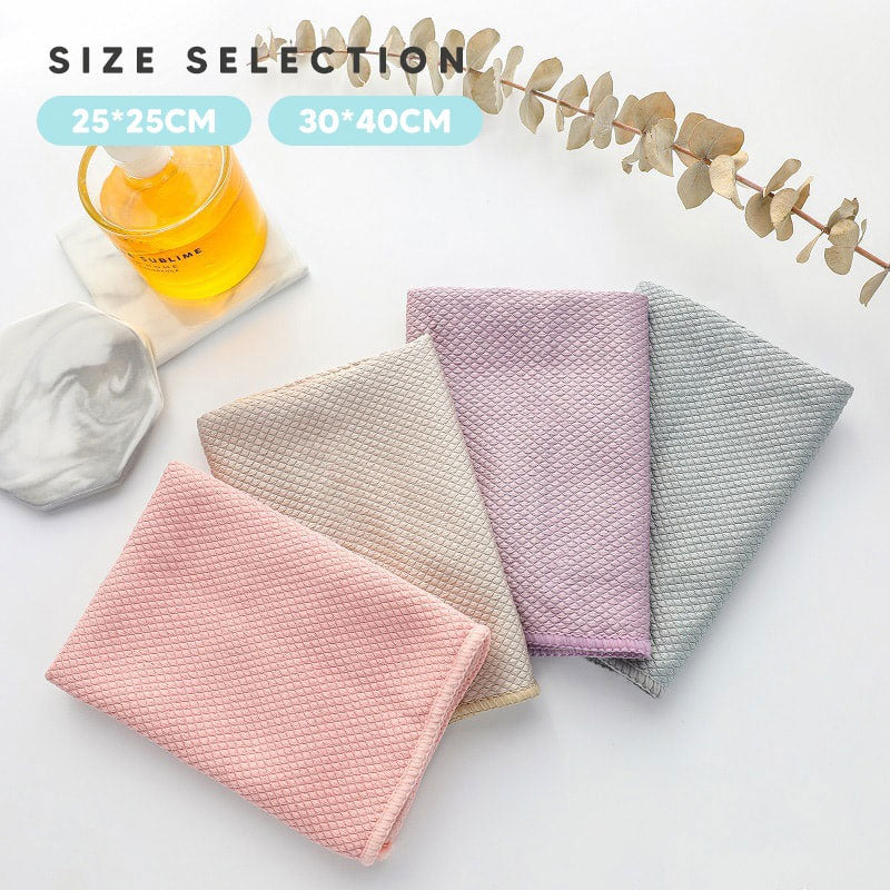 Wave Pattern Fish Scale Cloth Rag