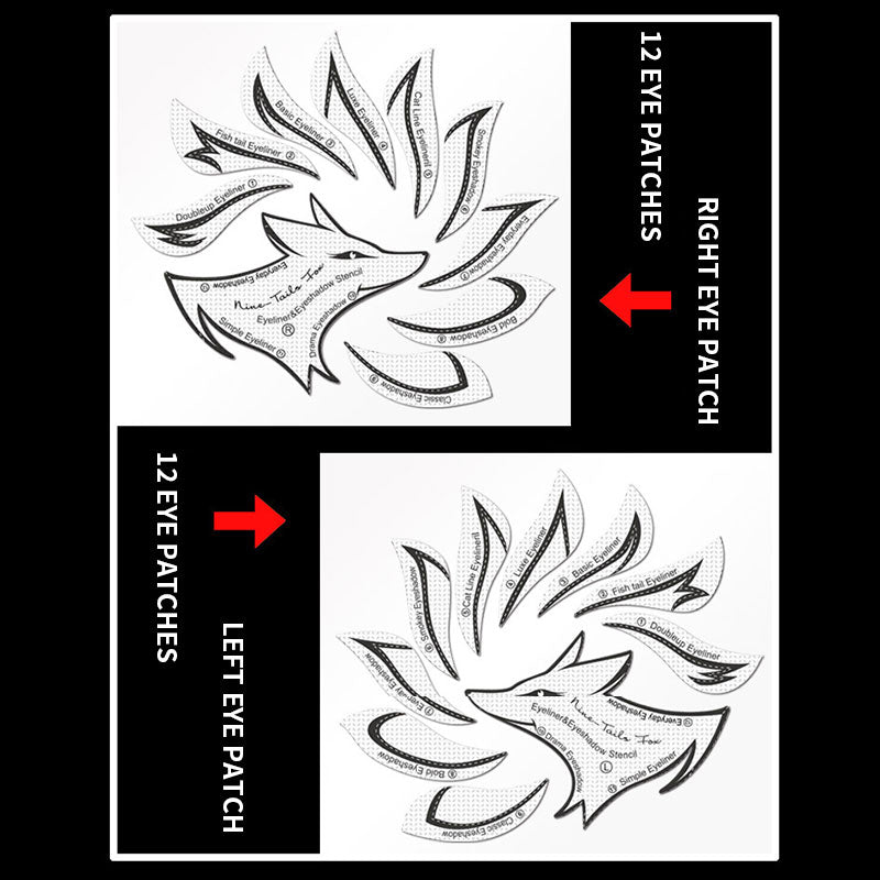 Nine Tail Fox Eyeshadow and Eyeliner Template Sticker