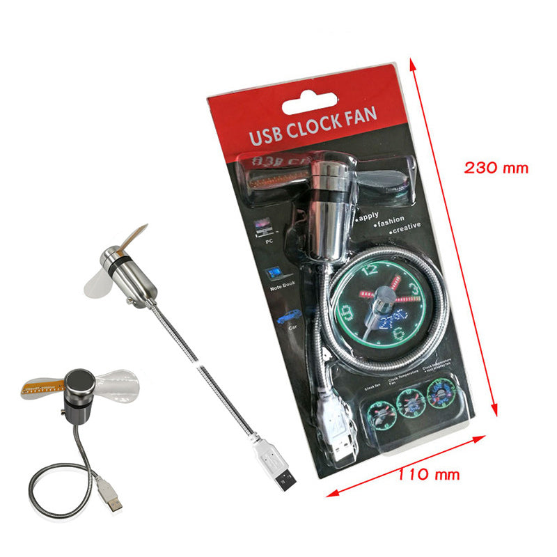 New USB Clock Fan with Real Time Clock