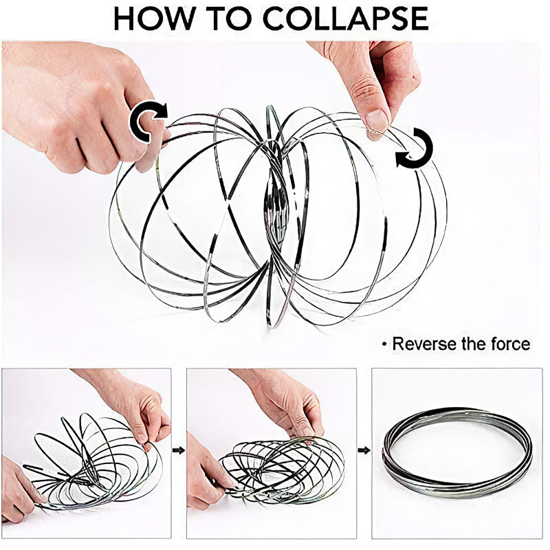 Stainless Steel Firm Flow Ring Magic Bracelet Toy
