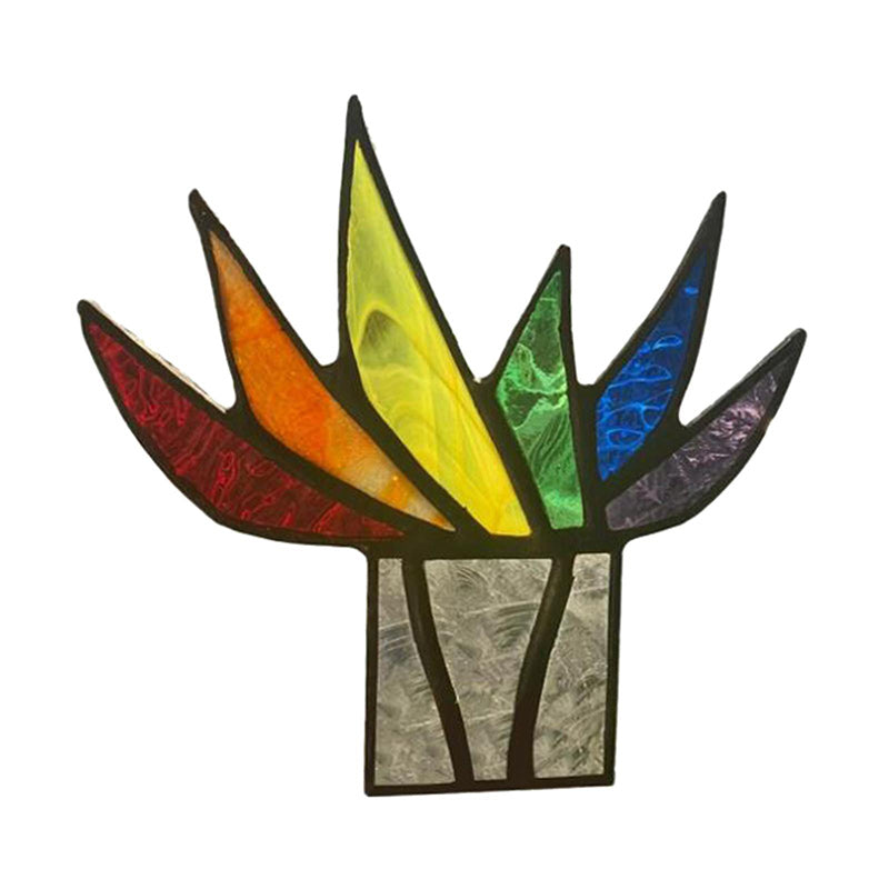 Stained Agave Plant Flower Pot Ornament