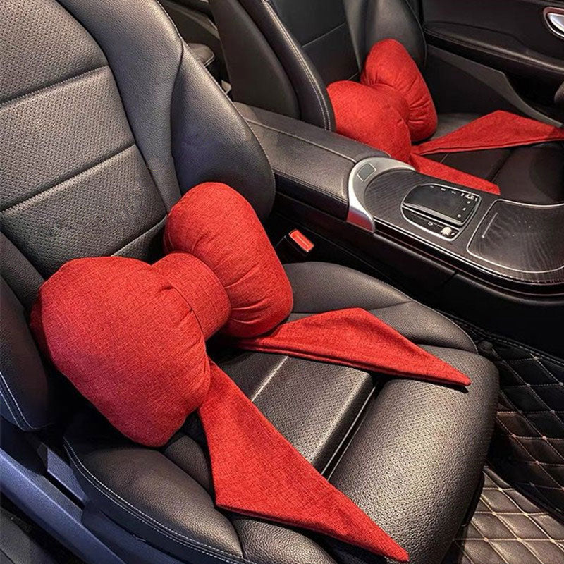 Ribbon Bow Car Neck Pillow
