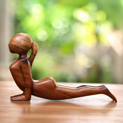 Yoga Pose Wood Carving Wood Sculpture Gifts