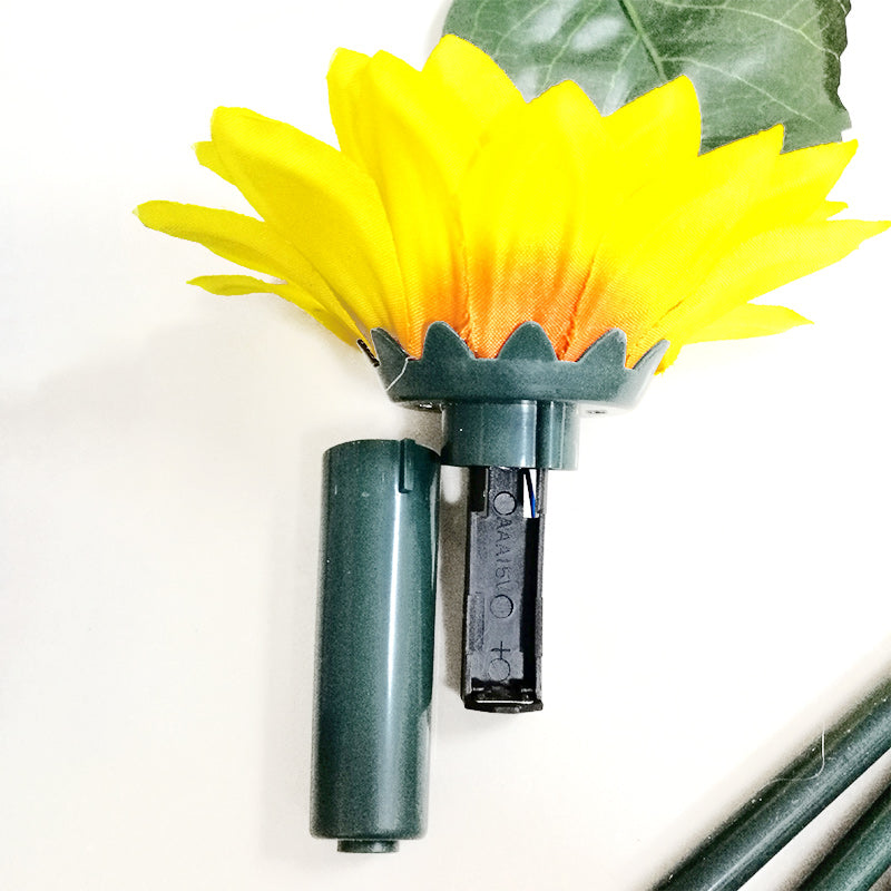 Solar Dancing Hummingbird With Sunflower