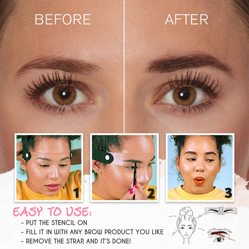 12 eyebrow straps in different shapes Template Straps