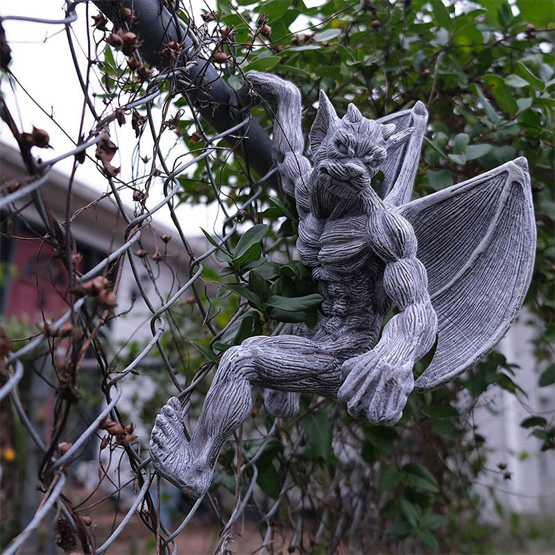 Gargoyle Fence Topper Hanger-Outdoor Wall Decor