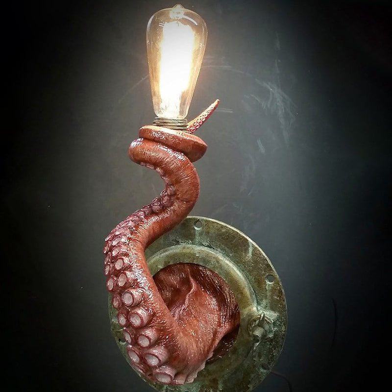 Retro Realistic Octopus Tentacle Wall Sconces