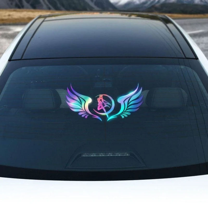 3D Angel Wings Colorful Laser Car Sticker（2PCS）