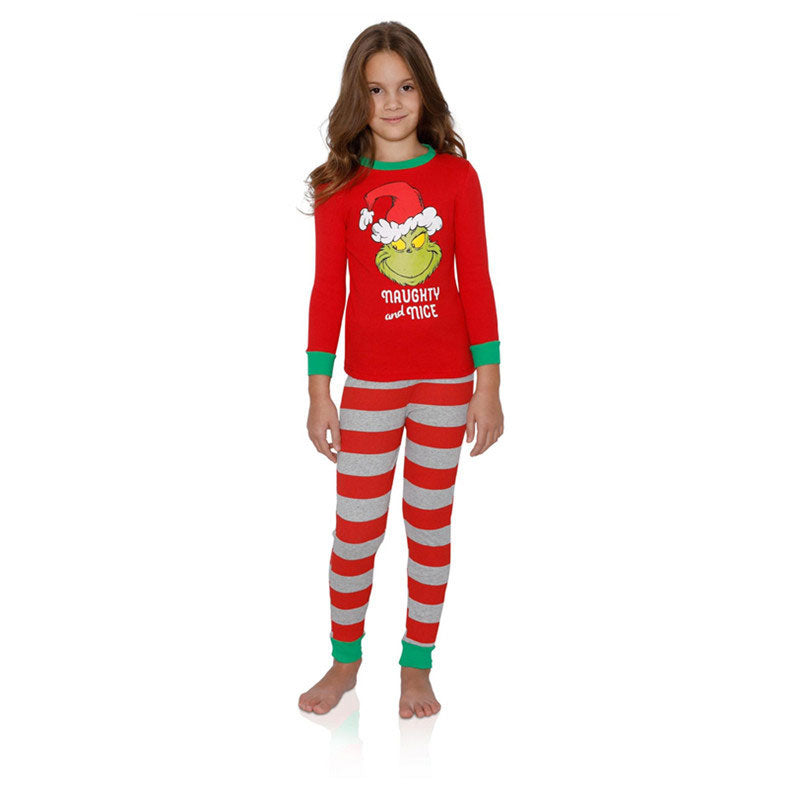 The Grinch Green Hair Monster Christmas Family Pajamas Sets