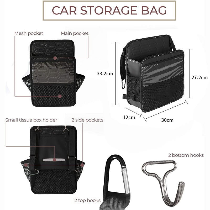 Car Seats Leather Net Pocket