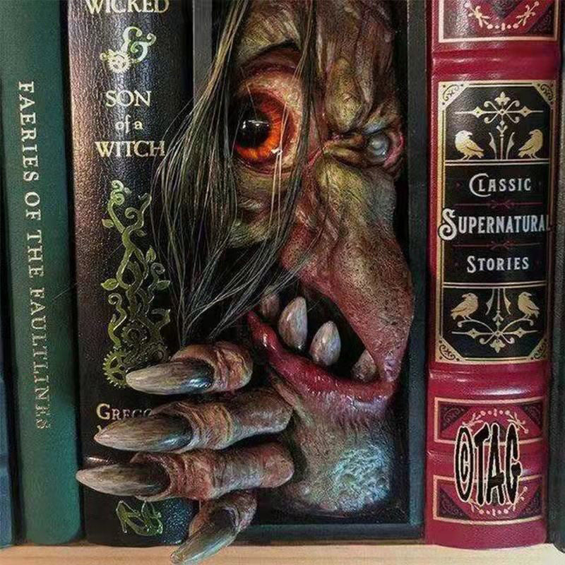 Monster Sculptures Bookends Bookshelf Decor