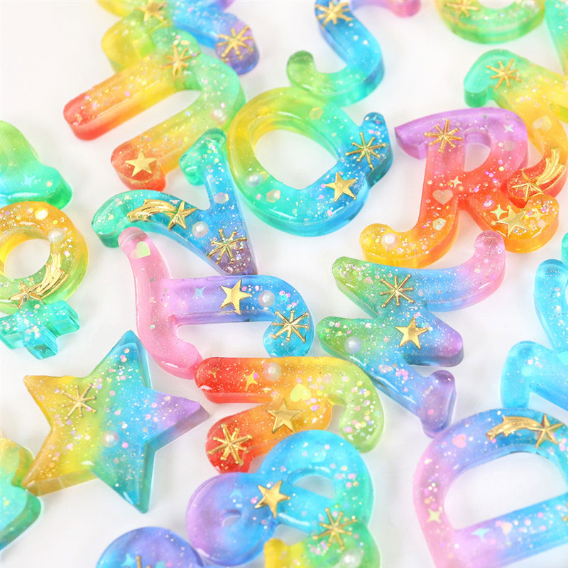 Crystal Resin Epoxy 26 Letters Keychain Mould