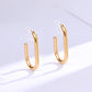 Oval Clip Hoop Earrings