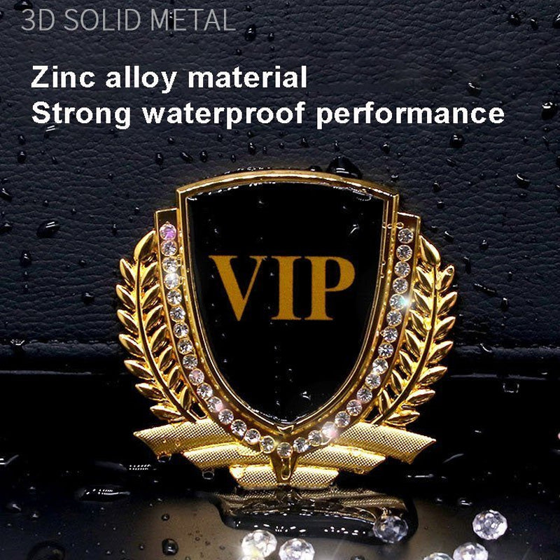 3D Wheat Ear Diamond Metal Creative Car Sticker