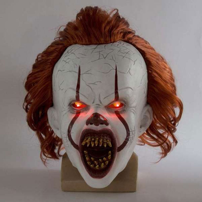Halloween Joker Latex Glowing Head Mask