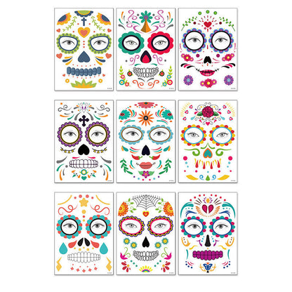 Halloween Face Tattoo Stickers