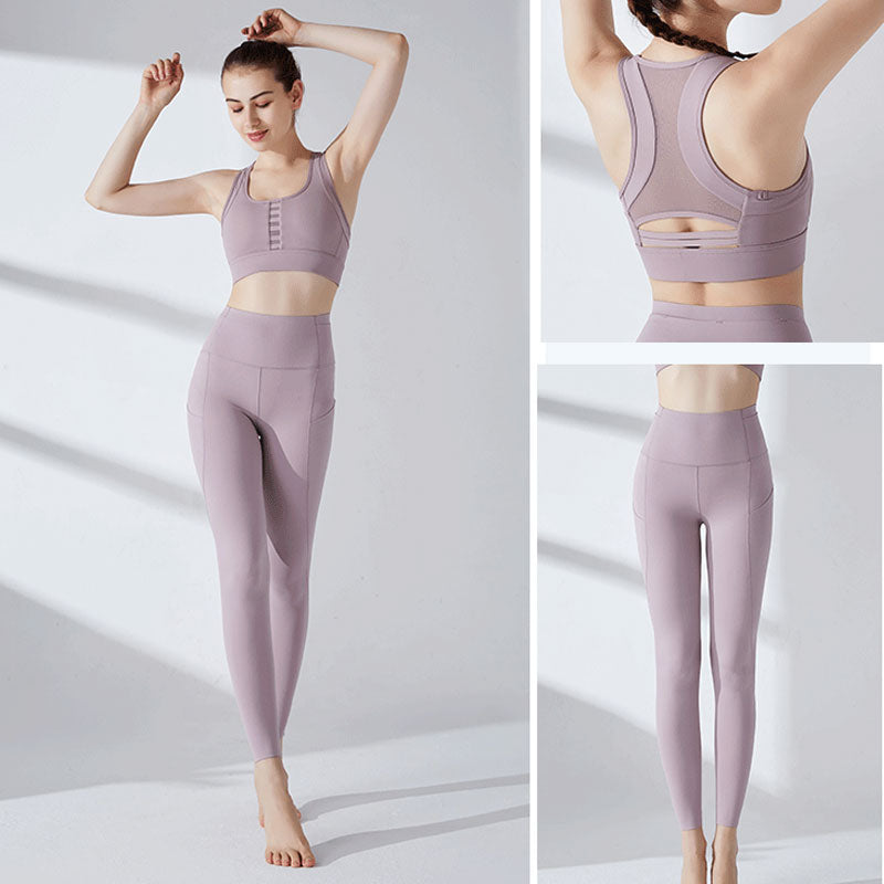 Mesh Stitching Breathable Sports Bra