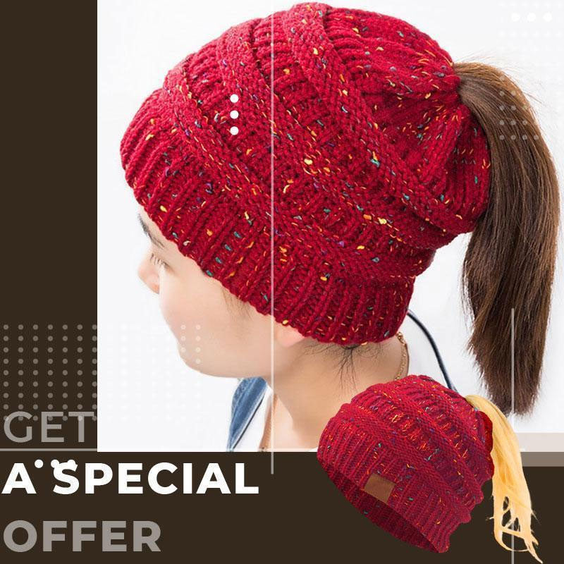Knit Ponytail Beanie