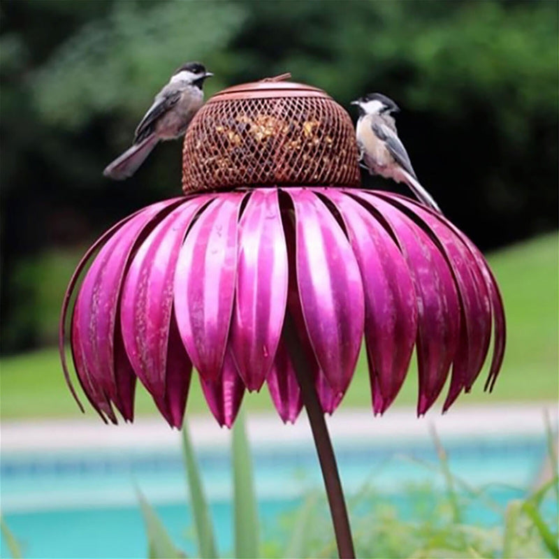 Outdoor Cone Flower Bird Feeder