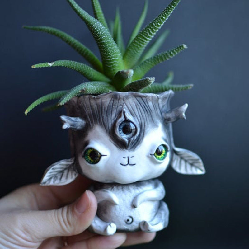 Cute Succulent Planter and Tiny Air Plant Holder Snails