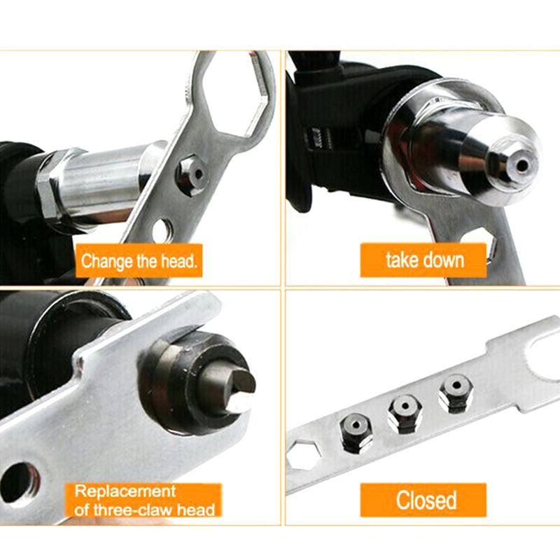 Professional Electric Rivet Gun Adapter Kit