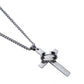 Men's Cross Ring Necklace Stainless Steel