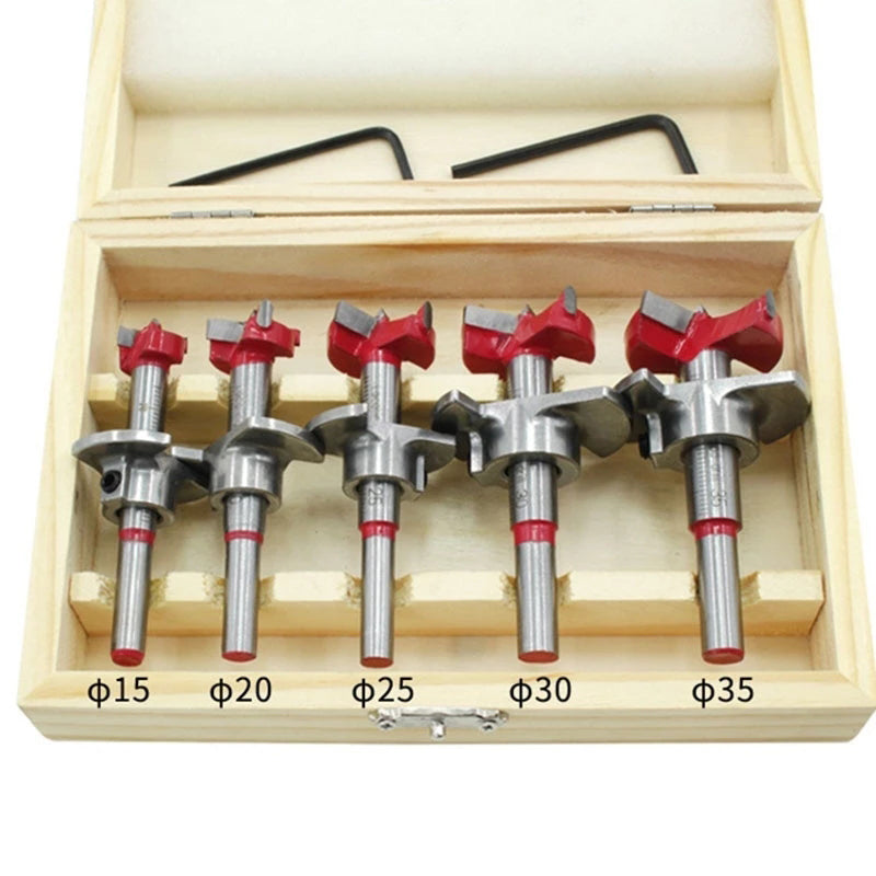 Hinge Hole Opener Woodworking Carbide Drill Bits Set Positioning Hole Saw Kit Adjustable