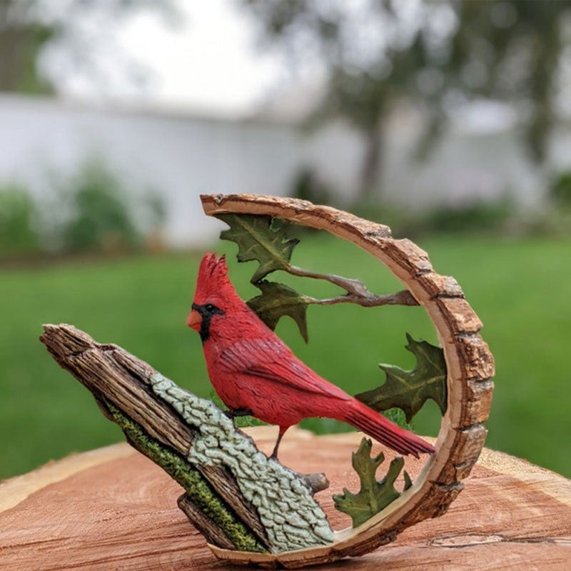 Cardinal Wood Carving Handmade?