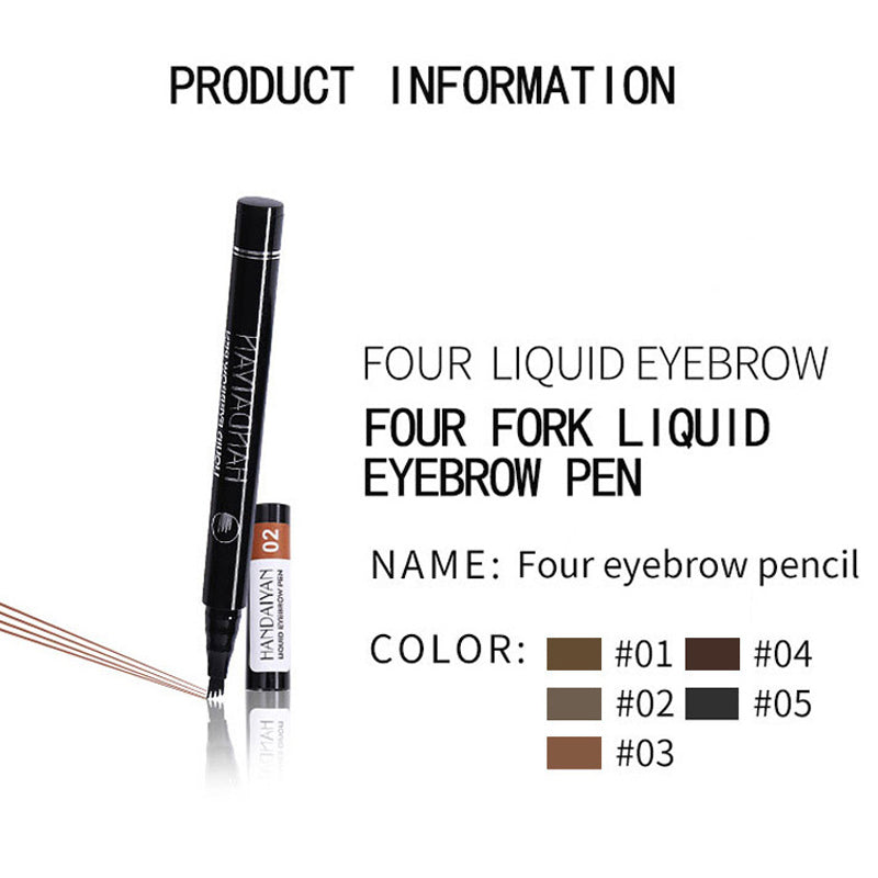 Four Forked Eyebrow Pencils