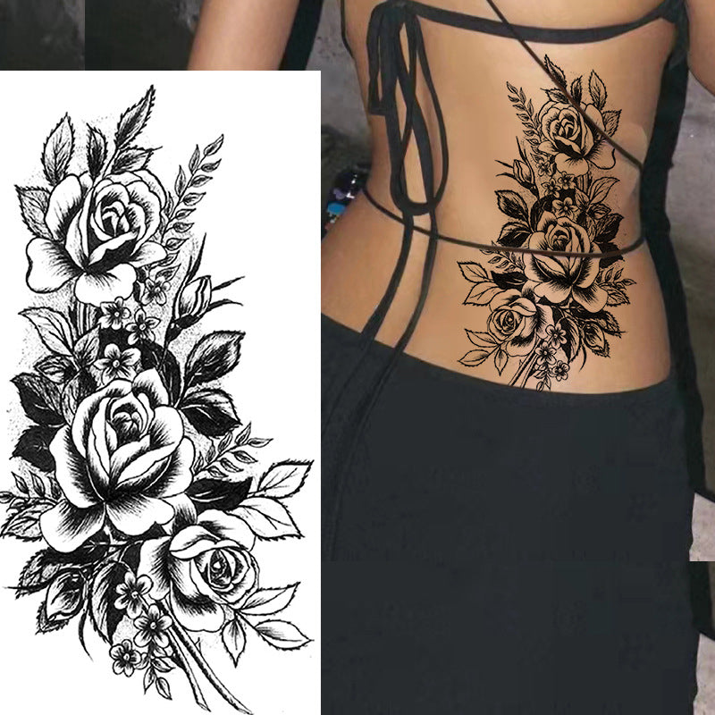 Sketch Flower Full Body Tattoo Sticker