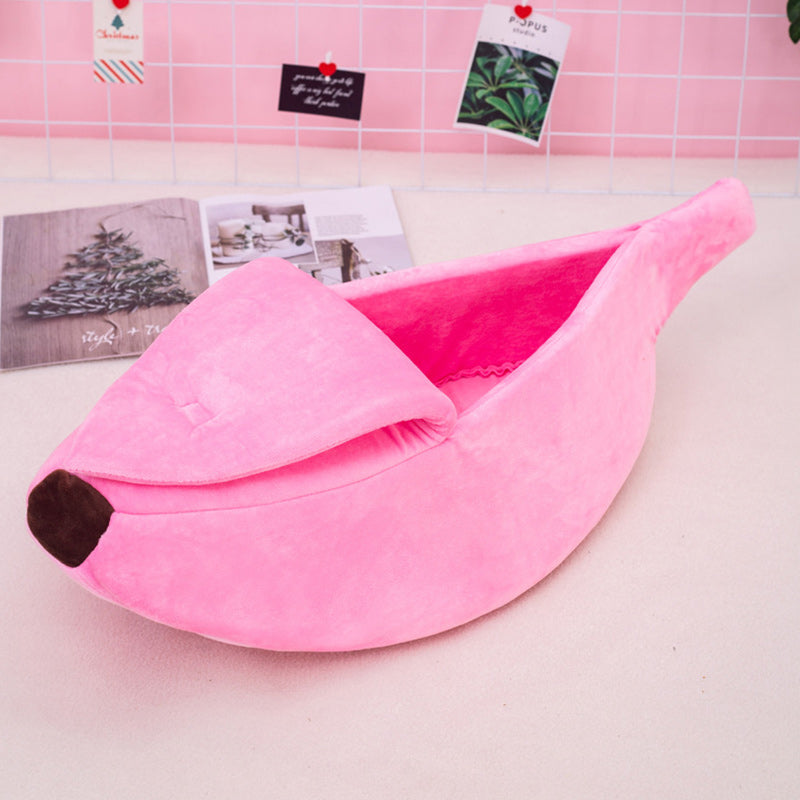 Cute Banana Pet Kennel Cat Bed House