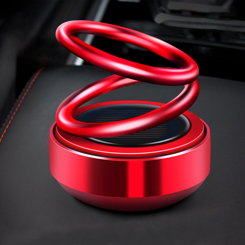 360°Double Ring Rotating Solar Power Car Aroma