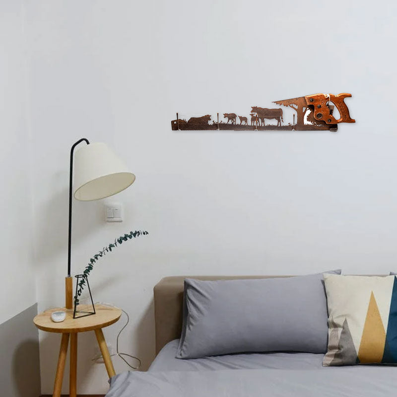 🤓father's Day Unique Gift🎁Hand Saw Metal Art - Rustic Wall Decor