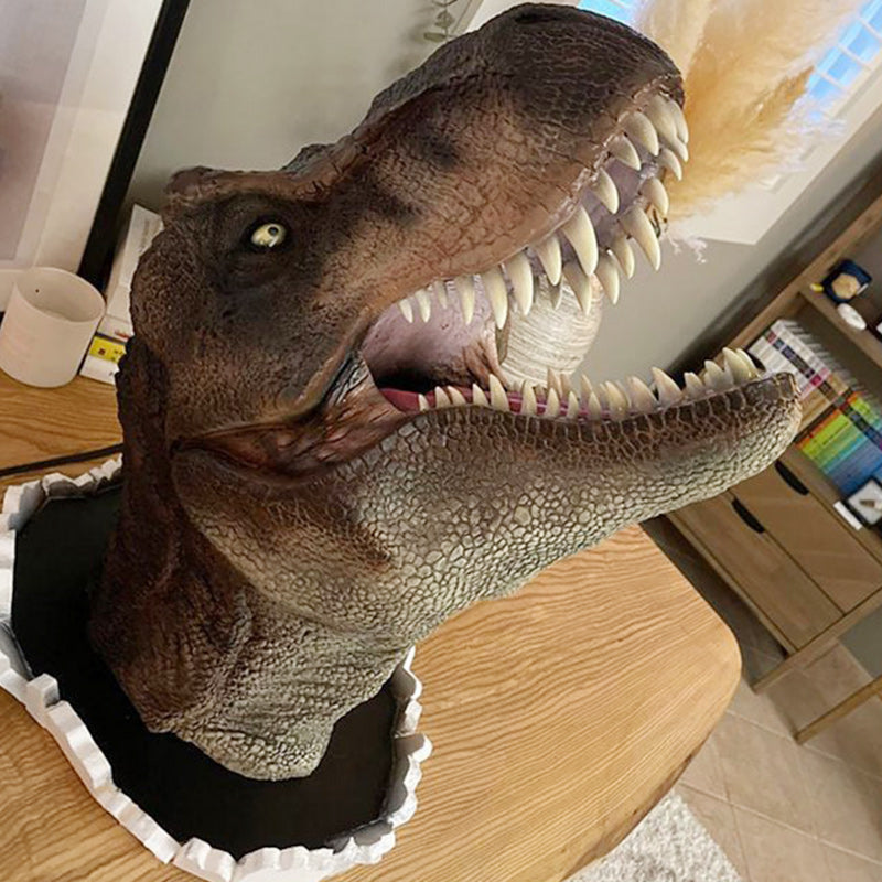 Life-like Wall Bursting Dinosaur Bust