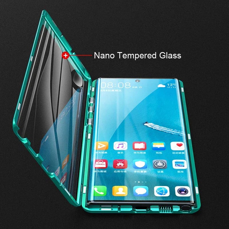 Magnetic Tempered Glass Double-sided Phone Case