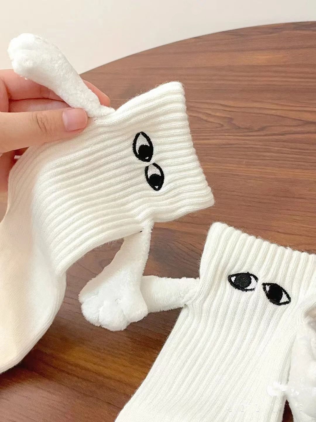 Magnetic Suction Hand Couple Socks Cartoon Cute Breathable Comfortable Socks Women Holding Hands Socks